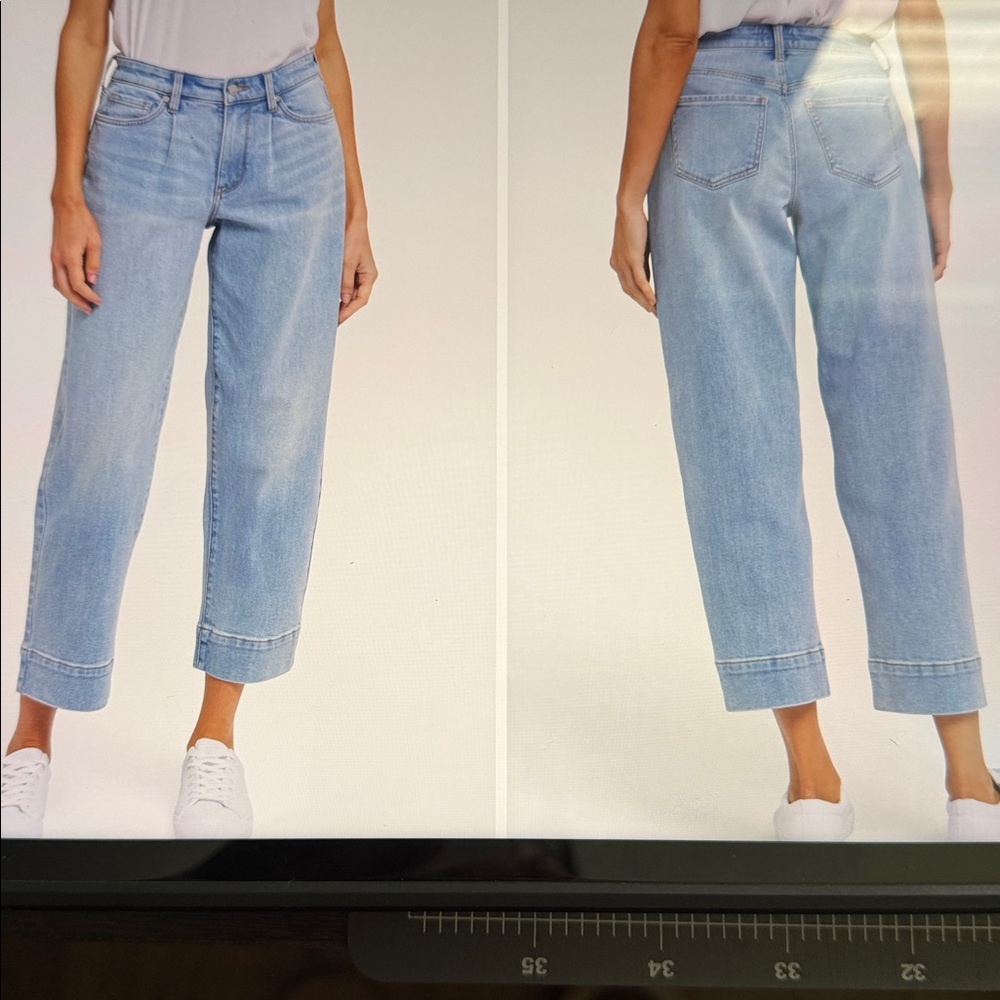 NYDJ Women's Sky Blue Straight Leg Jeans